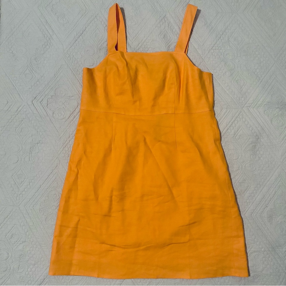 *NWT!* J. Crew Squareneck A-line Dress in Stretch Linen Blend - Picture 5 of 10